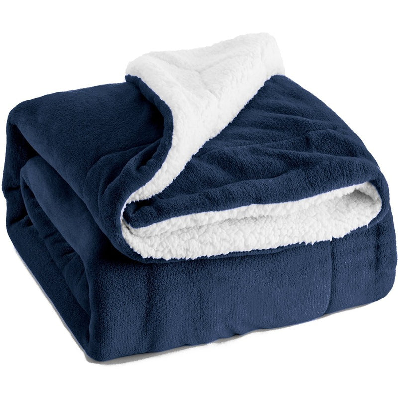 Manta de Borreguito Sherpa 130×160 cm – Tibetan blue