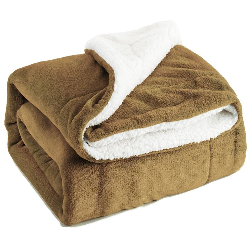 Manta de Borreguito Sherpa 130×160 cm – Camel
