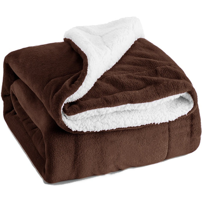 Manta de Borreguito Sherpa 130×160 cm – Coffee