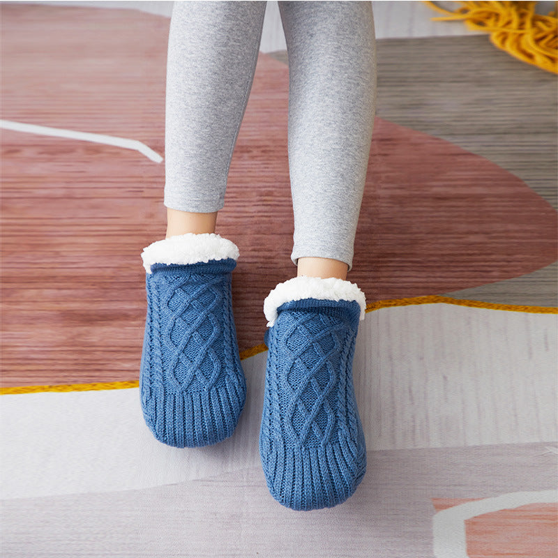 Calcetines de Borreguito Antideslizantes – Blue